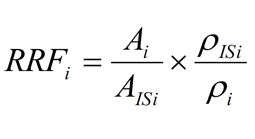 平均相對響應(yīng)因子法計算公式